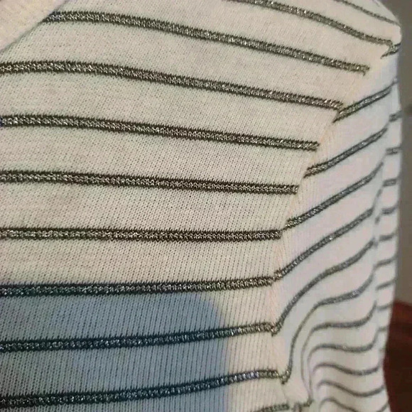 Current/Elliott The Quince Striped Cutout Long Sleeve Midi Dress 0 - Picture 10 of 14